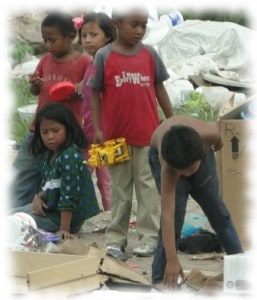 children on the dump in Honduras